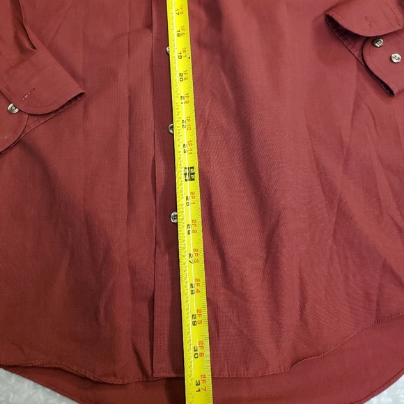 🤴👔 Stafford Cranberry Men's Dress shirt - Picture 5 of 14